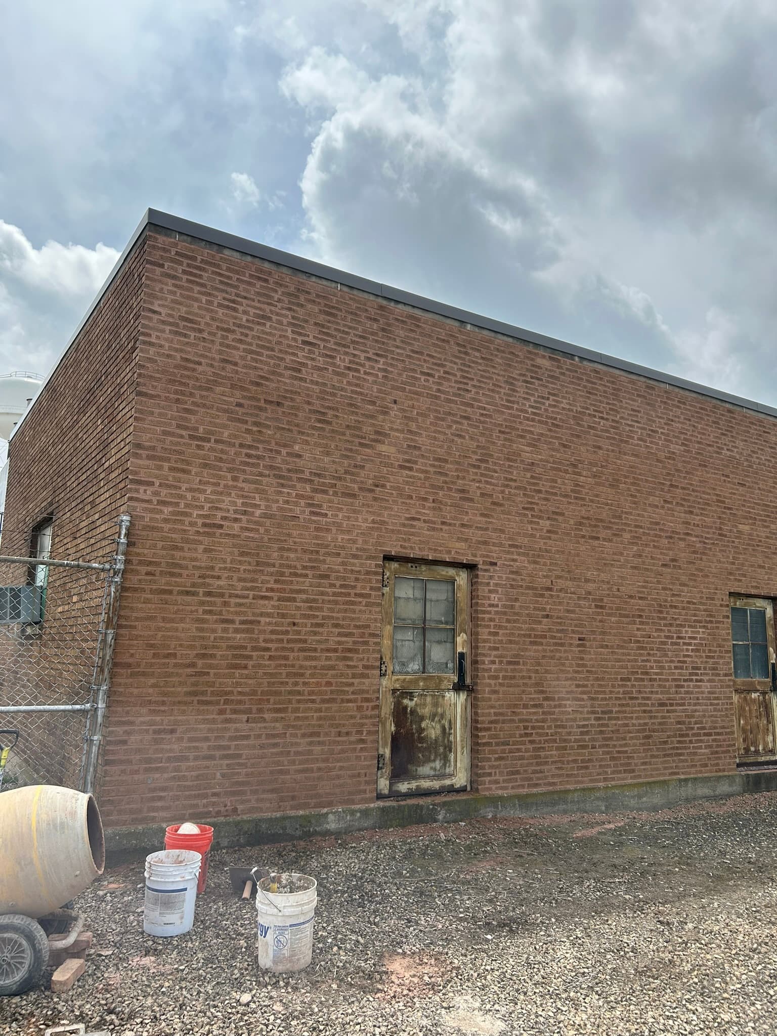 Completed commercial tuckpointing project on a brick building in Downers Grove Illinois DuPage County