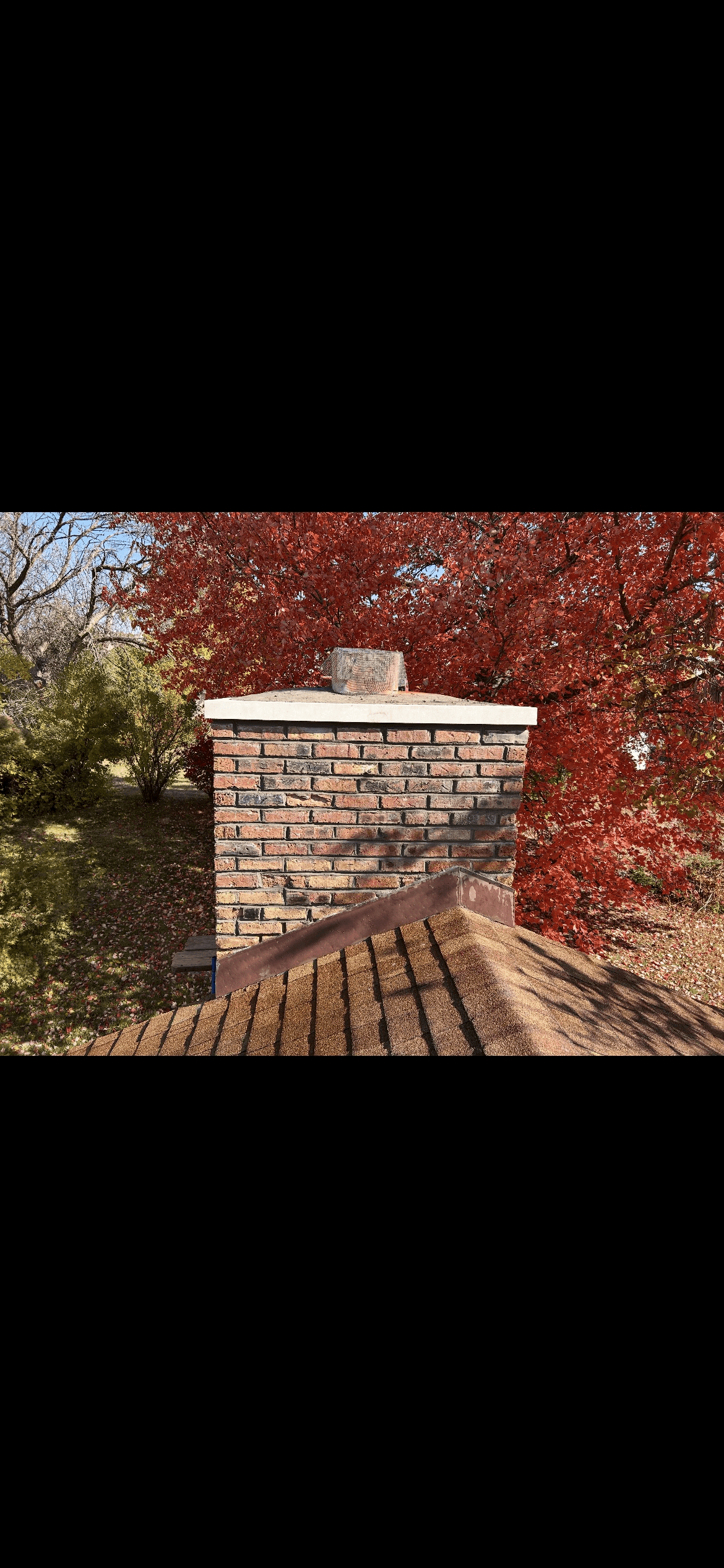 Crown replacement — brick chimney