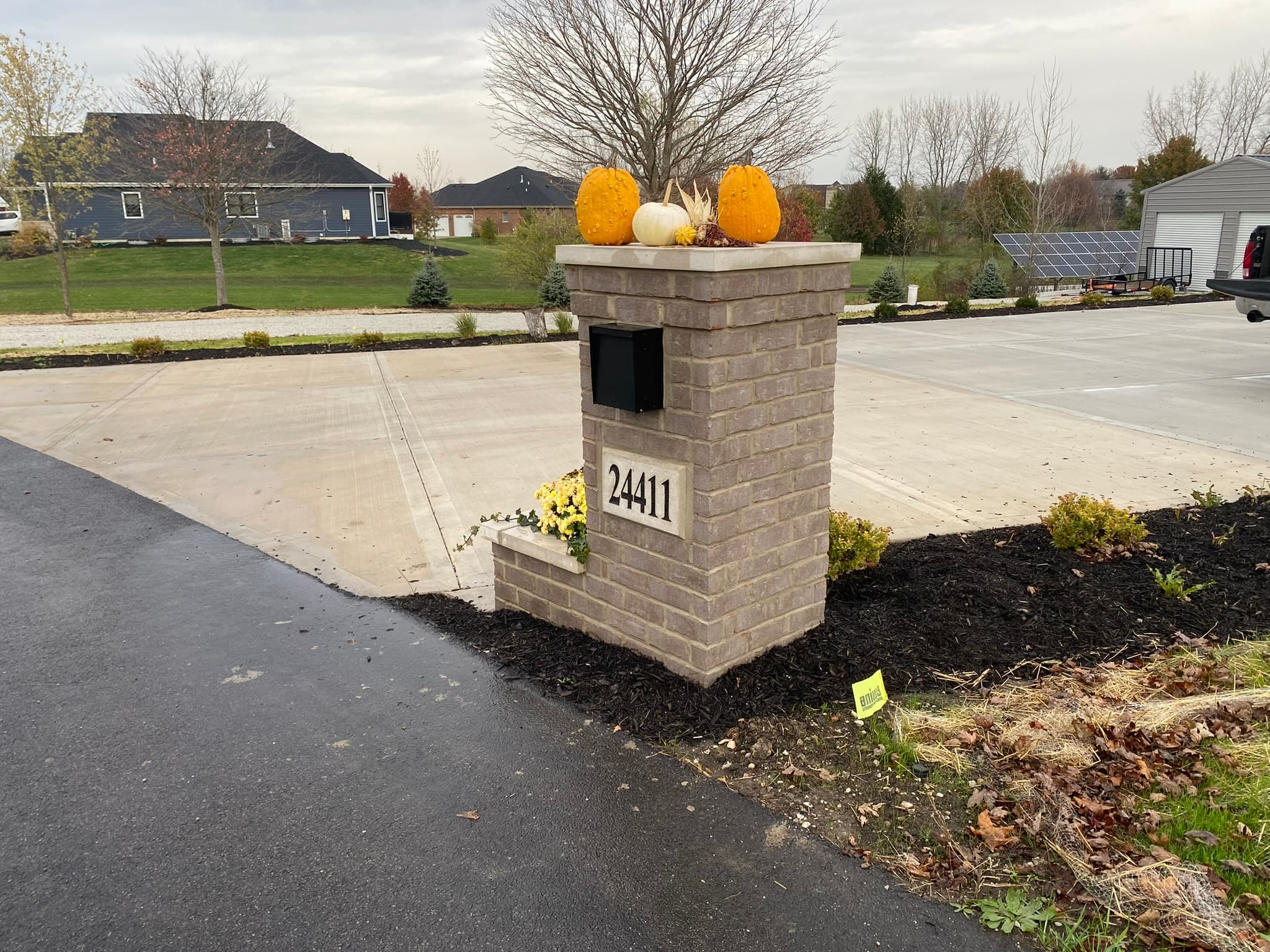 Masonry restoration work on commercial brick facade in Mokena, IL
